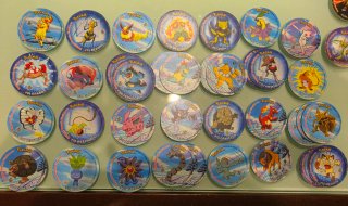 Tazos Pokémon league 1 y 2 con pegatina