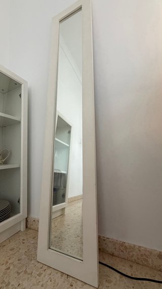 Espejo de cuerpo entero blanco
