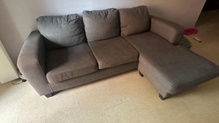 Sofá Chaise Longue Marrón/Gris