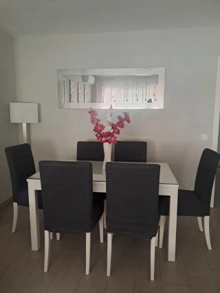 Sei sedie da pranzo imbottite