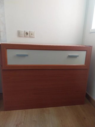 Arcón de almacenaje madera y blanco