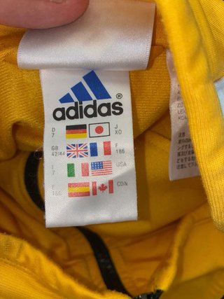 Chaqueta Adidas Amarilla y Negra Talla XL