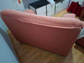 Sofá de 2 plazas rosa