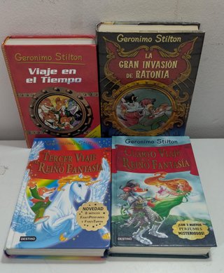 Lote de 4 libros Gerónimo Stilton