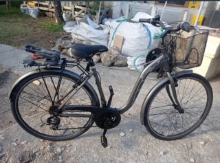 Bicicleta de paseo gris
