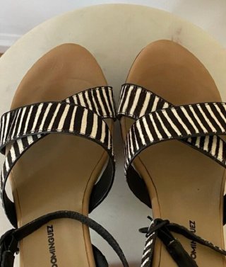 Sandalias Adolfo Domínguez Talla 38 Cebra