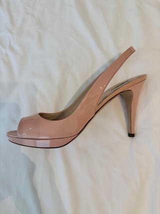 Stivali Peep Toe Rosa Miu Miu in Vernice