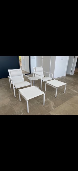 Sedie TRIBU in alluminio bianco