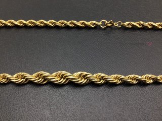 cadena oro 18k 22cm
