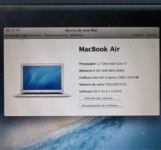 MacBook Air i7 2013 Plata