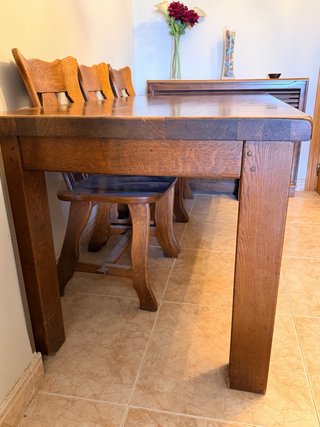Mesa Roble Macizo 190x81 + 8 Sillas