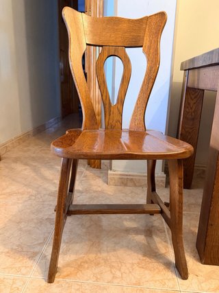 Mesa Roble Macizo 190x81 + 8 Sillas