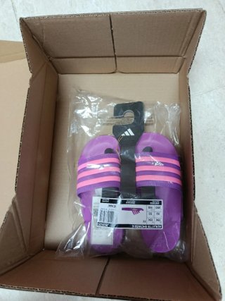 Chanclas Adidas niña moradas y fucsia