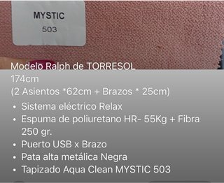 Sofá Eléctrico Reclinable Rosa