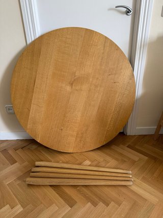 Mesa redonda Maisons du Monde madera roble natural
