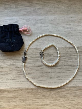 Pulsera y collar Tous Perlas y Figura Niña Plata