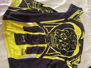 Maillot Ciclismo Calavera Amarillo talla S