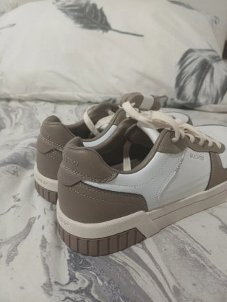 Zapatillas Skechers Hombre Marrón y Blanco