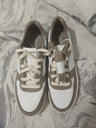 Zapatillas Skechers Hombre Marrón y Blanco