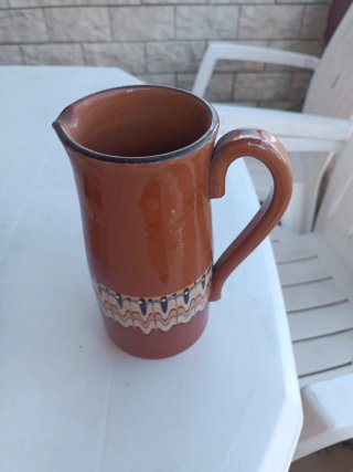 Jarra y 4 vasos búlgaros de terracota