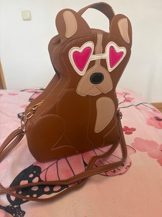 Bolso Perro Corazón Marrón