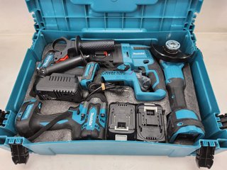 kit herramientas variadas makita taladro, radial, martillo y pistola impacto
