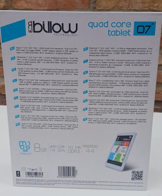Tablet Billow X702 7 Quad Core 8GB Negra