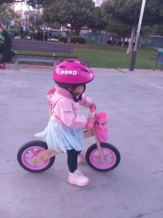 Tobogán infantil naranja y amarillo Vicicleta Rosa