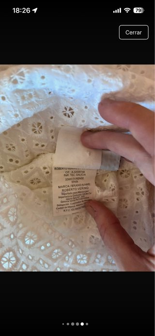 Camisa bordada Roberto Verino blanca