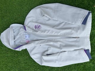 Chaqueta Real Madrid Adidas Gris y Morado