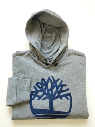 Sudadera Timberland Gris con Logo Azul