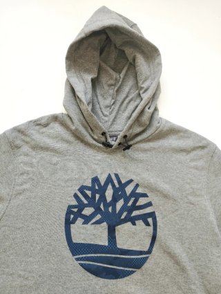 Sudadera Timberland Gris con Logo Azul