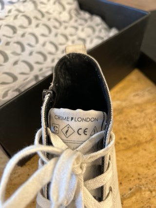 CRIME LONDON Sneakers Alte Bianche Nuove Scatola