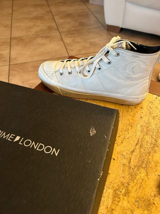 CRIME LONDON Sneakers Alte Bianche Nuove Scatola
