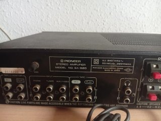 Amplificador Pioneer SA-520 Plata y Negro