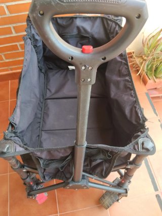 Carrito de playa plegable negro