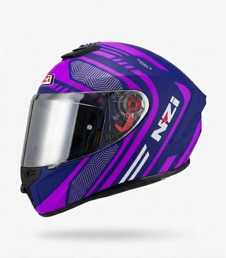 Casco Nzi Trendy 2 Connected Lila + pantalla plata