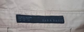 Falda Zara Basic Beige Talla S