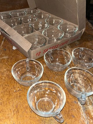 Caja vintage Tazas Duralex Vidrio años 70