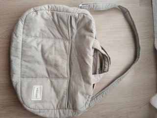 Bolso y cubre capazo Minicoton gris