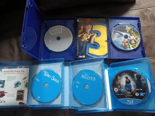 Lote 5 Películas Disney Blu-ray y DVD