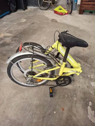 Bicicleta Plegable Amarilla