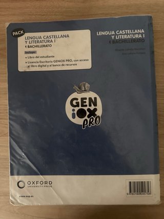 Lengua castellana y literatura I. Libro del est...