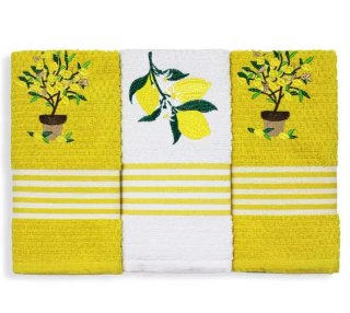 Set 3 Strofinacci Cucina Cotone
