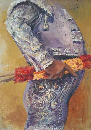 Cuadro óleo torero José Ángel Ramírez Cuenca