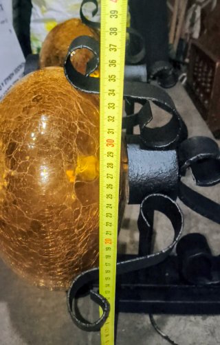 Lámparas de forja con cristal ámbar