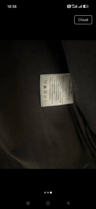 Giacca uomo pelle nera taglia L
