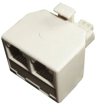 10 Duplicadores Teléfono Fijo RJ11 Blanco