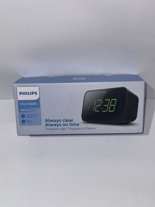 Reloj Radio Despertador Philips Serie 3000 Negro