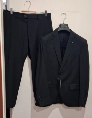 Traje Purificación García Negro Slim Fit